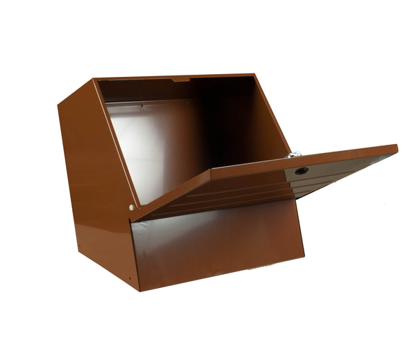 Brown Pre-payment meter metal repair lid and body Tall R24M