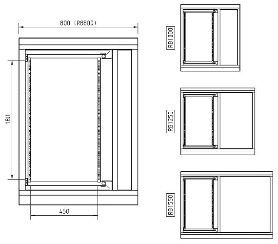 Swinging Rack Kit - 180 degree opening for easier access