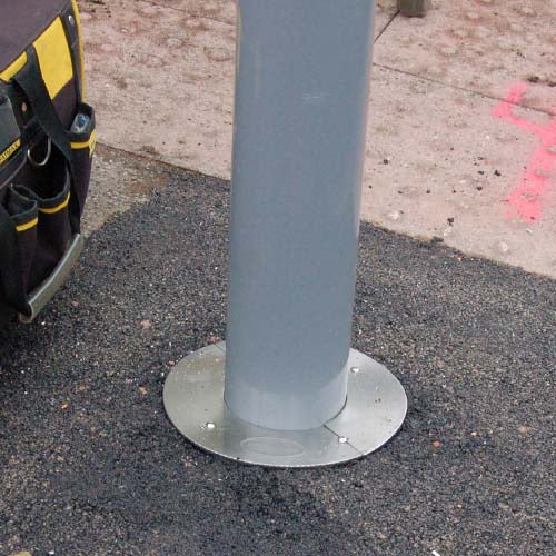 Finished installation Stainless Steel Base Plate Atlas Retention Socket