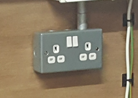Double Socket and Backbox for NH RB Cabinets